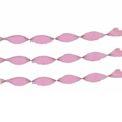 Foto van 1x roze feestslingers crepepapier 6 meter - feestslingers