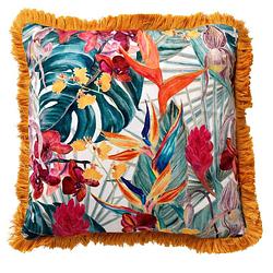 Foto van Dutch decor tropicana - kussenhoes met bloemenpatroon 45x45 cm golden glow - geel - geel