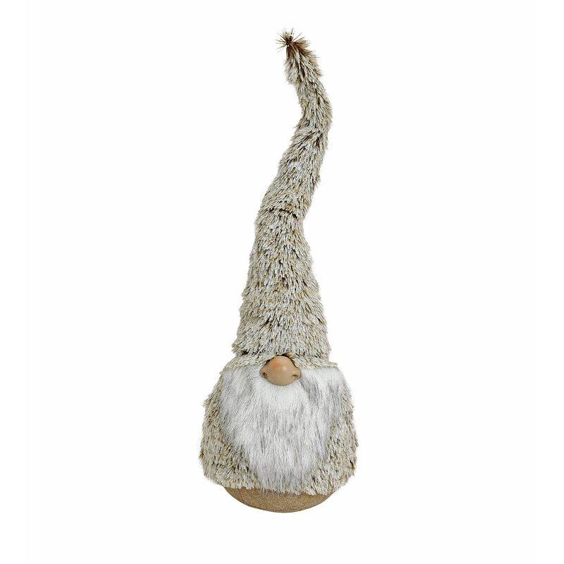 Foto van Pluche gnome/dwerg decoratie pop/knuffel grijs 45 x 14 cm - kerstman pop