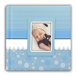 Foto van Fotoboek/fotoalbum cinzia baby jongetje met 30 paginas blauw 31 x 31 x 3 cm - fotoalbums