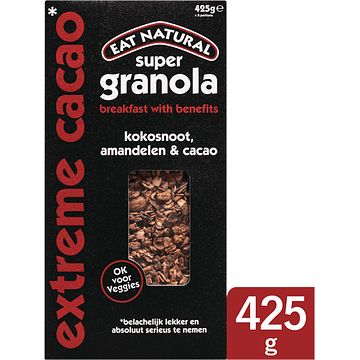 Foto van Eat natural super granola kokosnoot, amandelen & cacao 425g bij jumbo