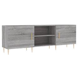 Foto van The living store tv-meubel x - kast - 150 x 30 x 50 cm - grijs sonoma eiken