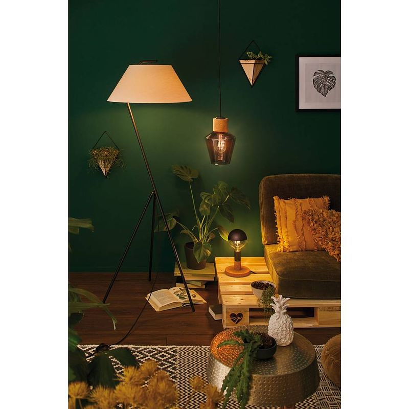 Foto van Paulmann narve 79724 staande lamp led e27 60 w beige, zwart