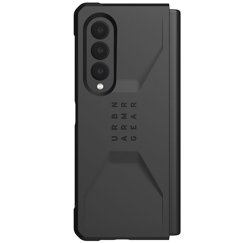 Foto van Uag civilian backcover samsung galaxy z fold3 telefoonhoesje zwart