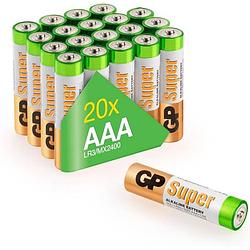 Foto van Gp super alkaline aaa batterijen - 20 stuks