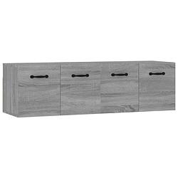 Foto van Vidaxl wandkasten 2 st 80x35x36,5 cm bewerkt hout grijs sonoma eiken