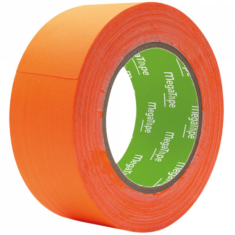 Foto van Showgear megatape ut120 fluor tape fluorescerende gaffa tape 25 mm x 25 m, oranje