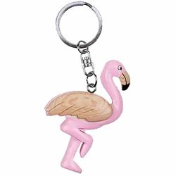 Foto van Houten flamingo sleutelhanger 7 cm - sleutelhangers