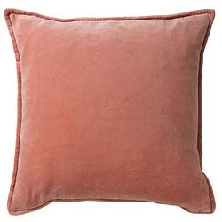 Foto van Dutch decor caith - sierkussen velvet muted clay 50x50 cm - roze - roze