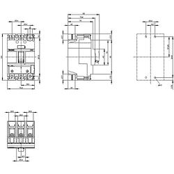 Foto van Siemens siemens dig.industr. vermogensschakelaar 1 stuk(s) instelbereik (stroomsterkte): 22 - 32 a schakelspanning (max.): 690 v/ac (b x h x d) 76.2 x 130 x 70