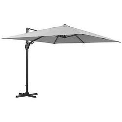 Foto van Le sud freepole parasol biarritz - grijs - 300x300 cm - leen bakker