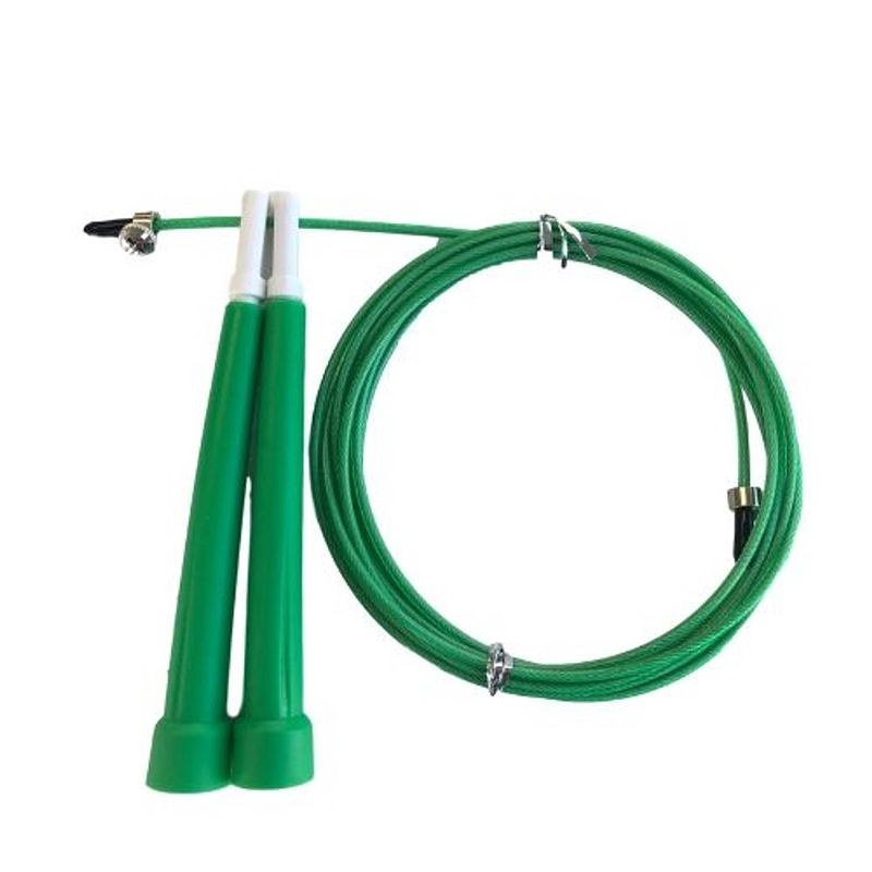 Foto van Orange85 springtouw - verstelbaar - sport - fit - speedrope - fitness - voor volwassene en kinderen - crossfit - groen