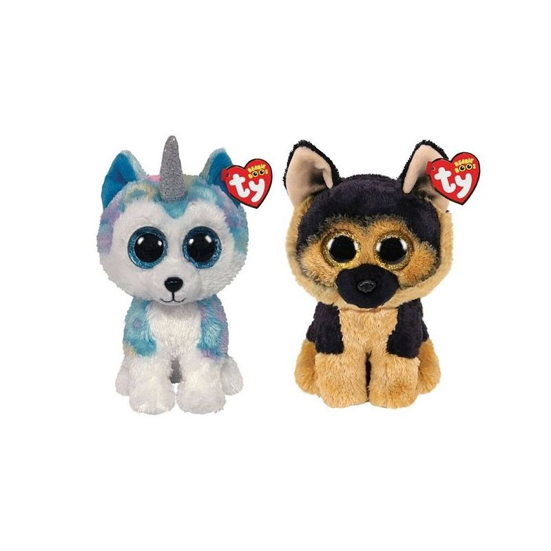 Foto van Ty - knuffel - beanie buddy - helena husky & spirit german shepherd