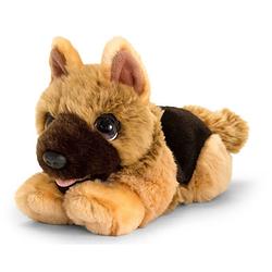 Foto van Keel toys pluche herdershond bruin honden knuffel 25 cm - honden knuffeldieren - speelgoed voor kind