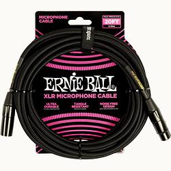 Foto van Ernie ball 6392 microfoonkabel xlr male-xlr female 6m zwart