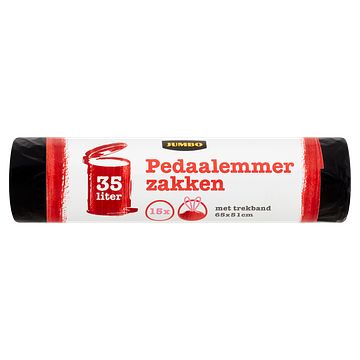 Foto van Jumbo pedaalemmerzakken 35 l 15 stuks