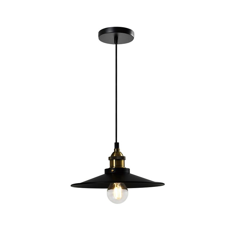 Foto van Quvio hanglamp rond zwart - quv5157l-black