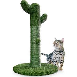 Foto van Gopets krabpaal katten - cactus krabpaal met touw - krabplank modern design - krabmeubel met speeltje - 65cm
