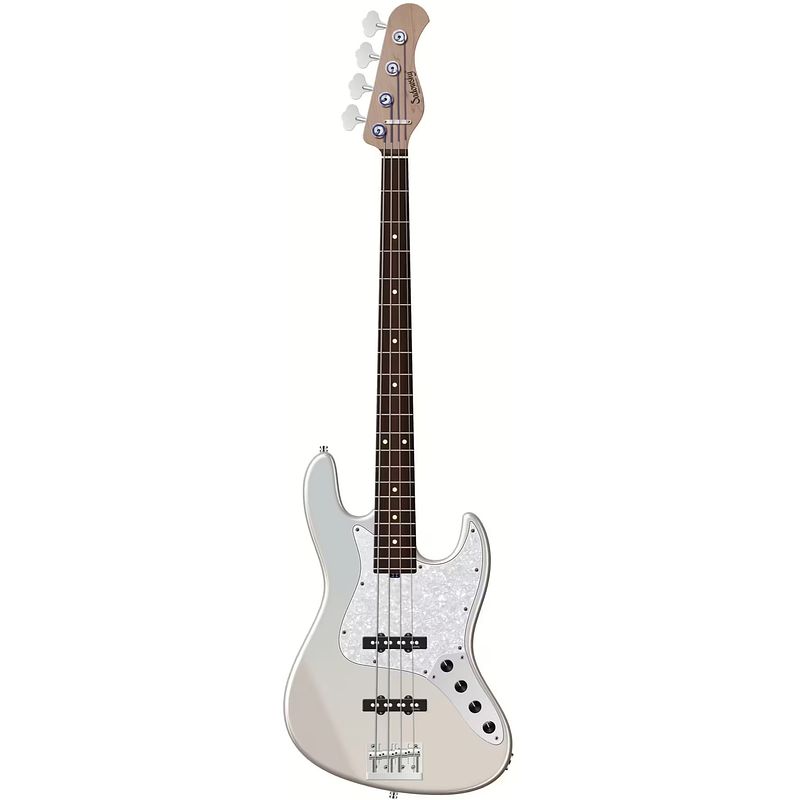 Foto van Sadowsky metroexpress vintage j/j bass morado solid paper white metallic elektrische basgitaar