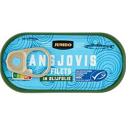 Foto van Jumbo ansjovis filets in olijfolie 46g