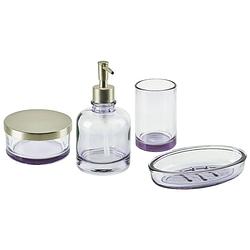 Foto van Beliani telma - badkameraccessoire set-paars-glas