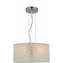 Foto van Led hanglamp - hangverlichting - trion spirilo - e27 fitting - rechthoek - mat wit - aluminium