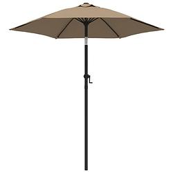 Foto van Vidaxl parasol 200x211 cm aluminium taupe