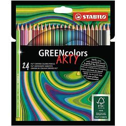 Foto van Stabilo greencolors kleurpotloden arty etui 24 stuks