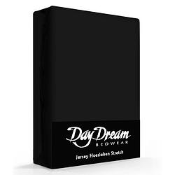 Foto van Day dream jersey hoeslaken zwart-180 x 200 cm