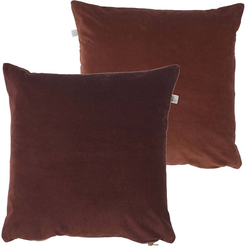 Foto van Dutch decor kolon - kussenhoes bordeaux mahonie 45x45 cm - rood - rood