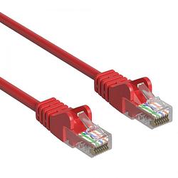 Foto van Cat 5e - u/utp - netwerkkabel - patchkabel - internetkabel - 1 gbps - 0.25 meter - rood - allteq