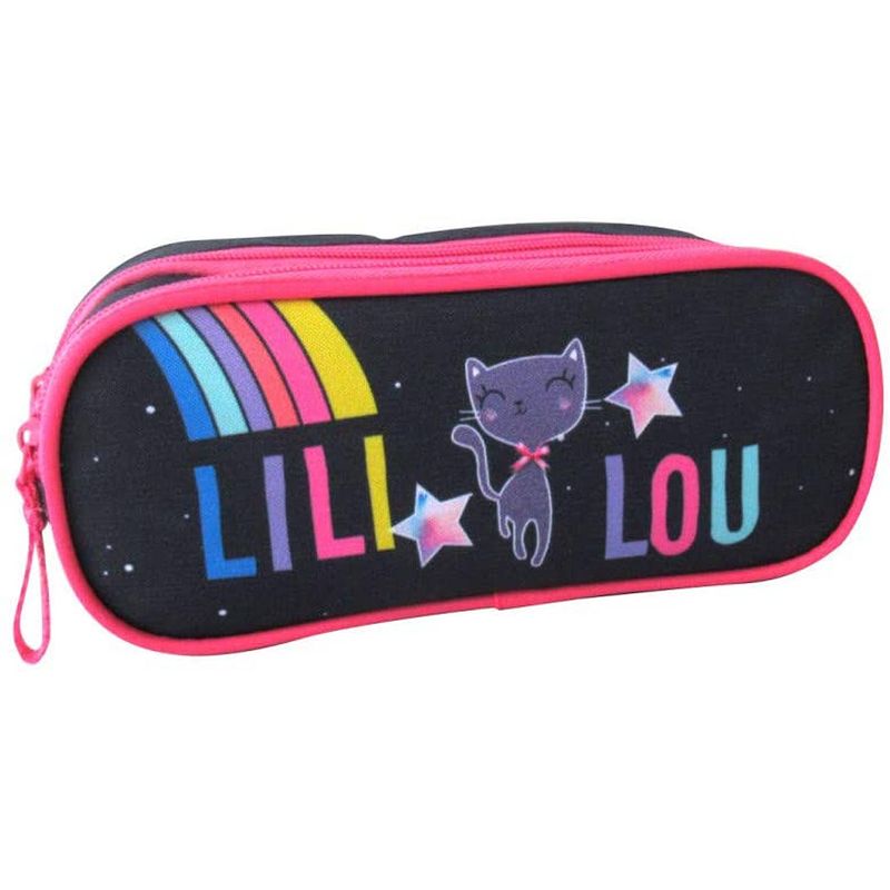 Foto van Bagtrotter etui lili lou junior 23 x 7 x 10 cm polyester zwart