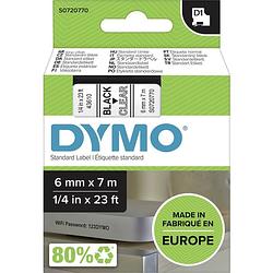 Foto van Dymo d1 tape 6 mm, zwart op transparant