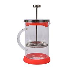 Foto van Cafetière theepot rode glas koffiemaker 800 ml capaciteit ideaal voor koffie en thee geschikt voor 2