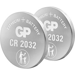 Foto van Gp cr2032 2 stuks knoopcel lithium batterij