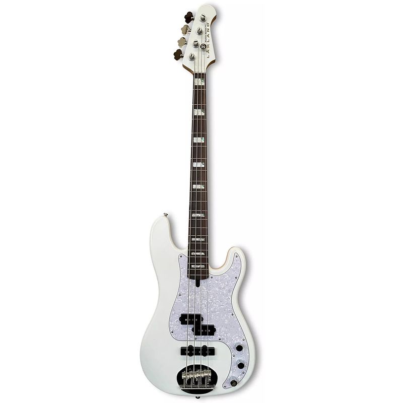 Foto van Lakland skyline 44-64 custom white gloss elektrische basgitaar