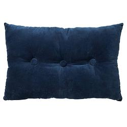 Foto van Dutch decor valerie - sierkussen velvet insignia blue 40x60 cm - blauw - blauw