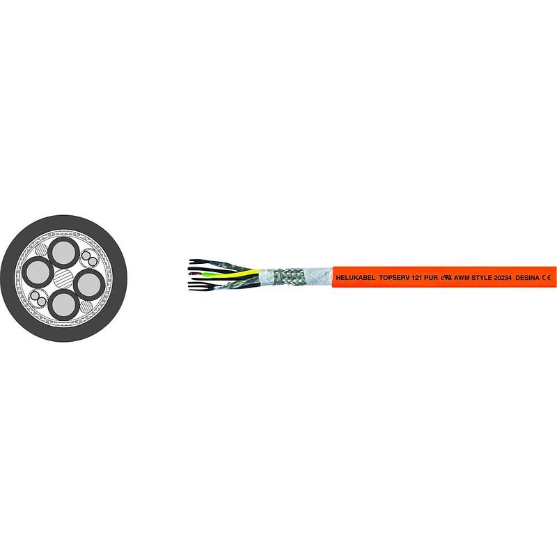 Foto van Helukabel topserv® 121 servokabel 4 g 1.50 mm² + 4 x 0.75 mm² oranje 700561 100 m