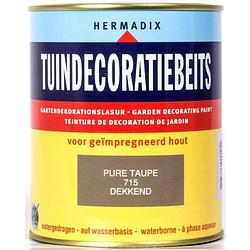 Foto van Hermadix - tuindecoratiebeits 715 pure taup 750 ml