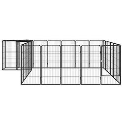 Foto van The living store hondenkennel - staal - 350 x 300 x 100 cm - waterbestendig - zwart