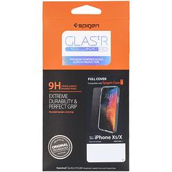 Foto van Spigen glastr screenprotector voor de iphone xs / x - zwart