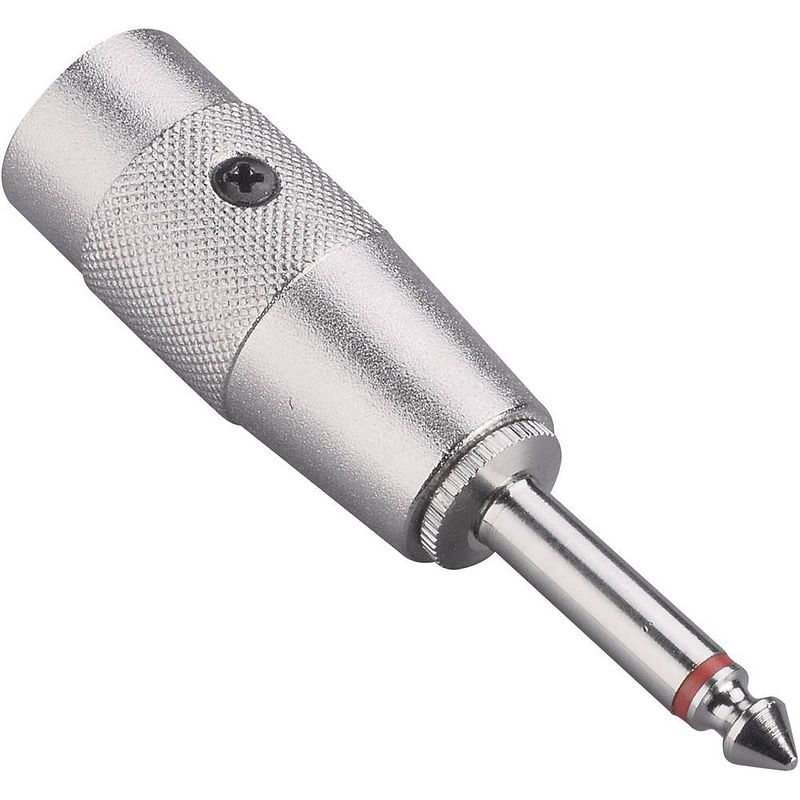 Foto van Paccs paccs audio adapter [1x xlr-stekker - 1x jackplug male 6,3 mm] zilver