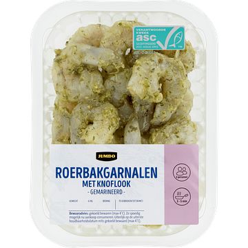 Foto van Jumbo roerbakgarnalen met knoflook gemarineerd ca. 190g