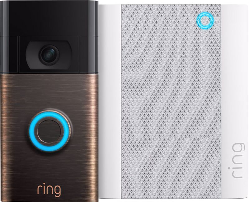 Foto van Ring video doorbell gen. 2 lichtbrons + chime gen. 2 (2020)