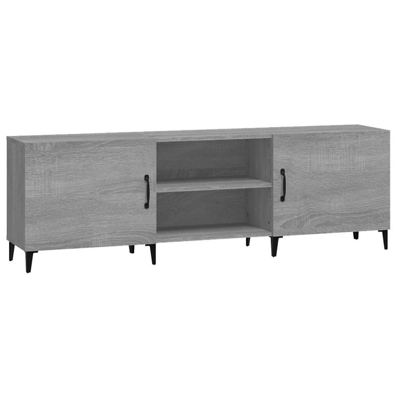 Foto van Vidaxl tv-meubel 150x30x50 cm bewerkt hout grijs sonoma eikenkleurig