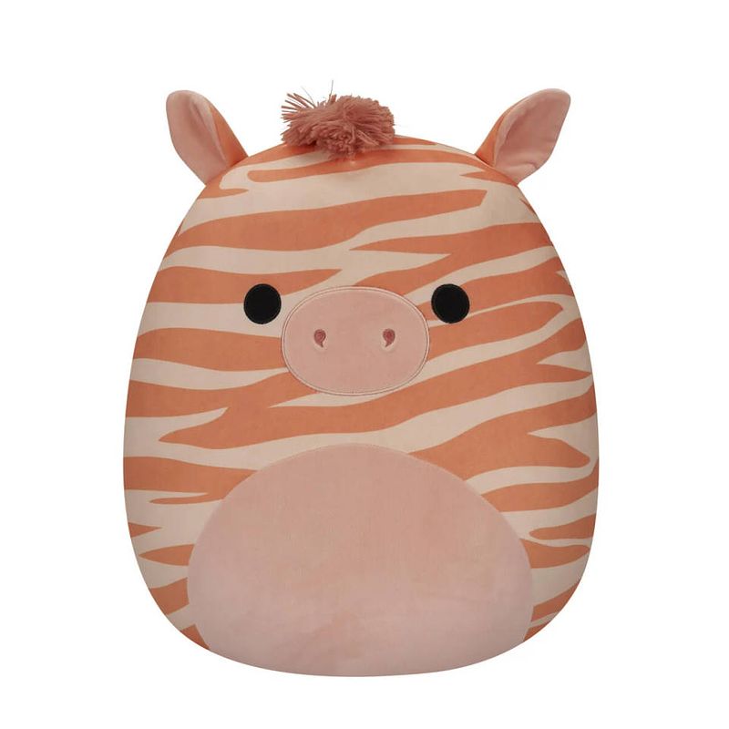 Foto van Squishmallows knuffel josue de perzikkleurige zebra - 50 cm