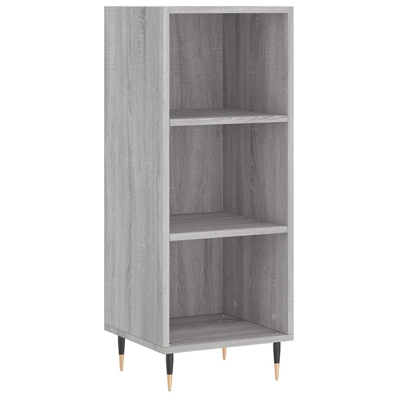 Foto van Vidaxl dressoir 34,5x32,5x90 cm bewerkt hout grijs sonoma eikenkleurig