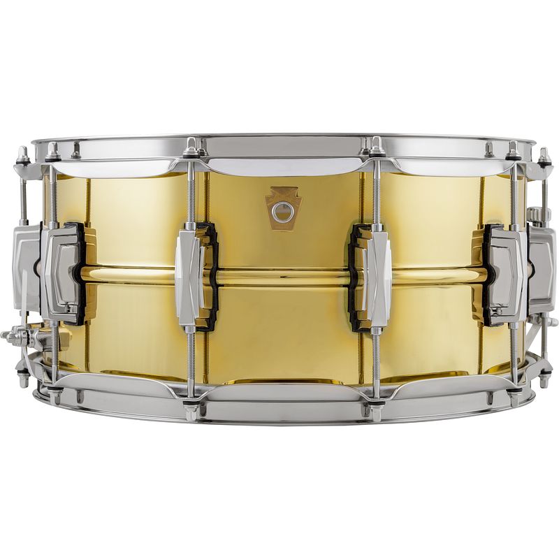 Foto van Ludwig lb403 super brass 14 x 6,5 inch snaredrum