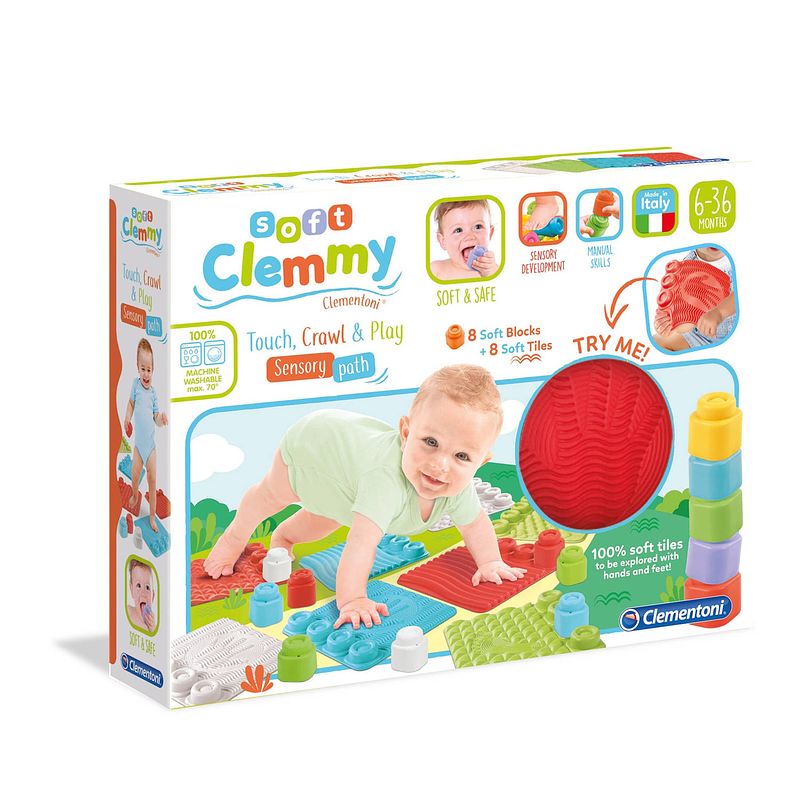 Foto van Clementoni puzzelmat soft clemmy junior rubber 16-delig