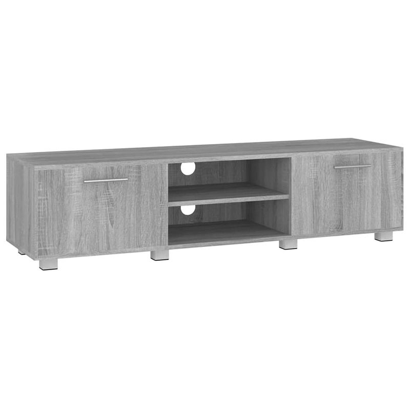 Foto van Vidaxl tv-meubel 140x40x35 cm bewerkt hout grijs sonoma eikenkleurig